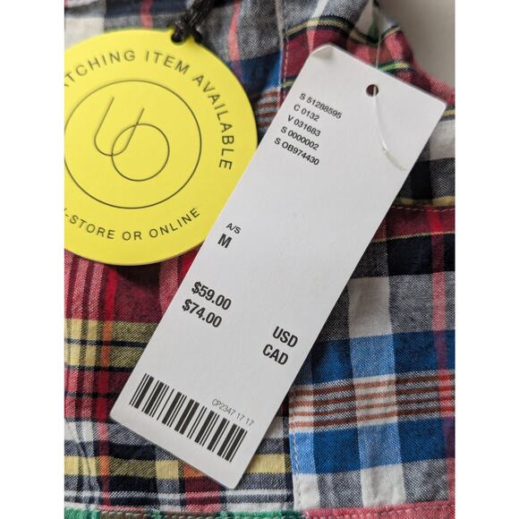 NWT Urban Outfitters Madras Plaid Skirt Womens Medium Patchwork Cottage Festival - Picture 2 of 9